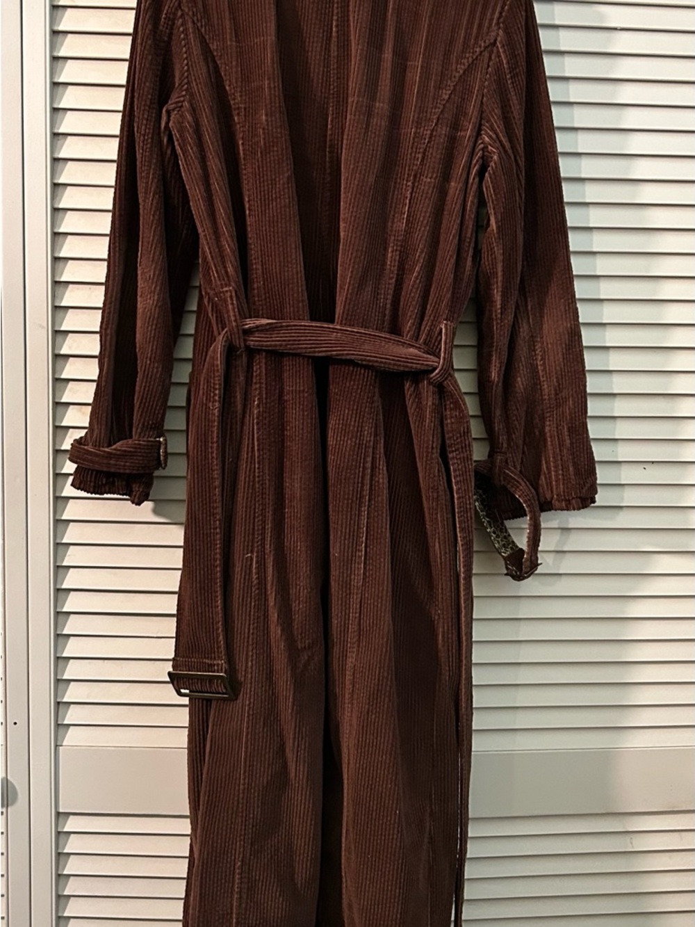 Newport News Brown Corduroy Double-Breasted Trench Coat - Picture 3 of 4